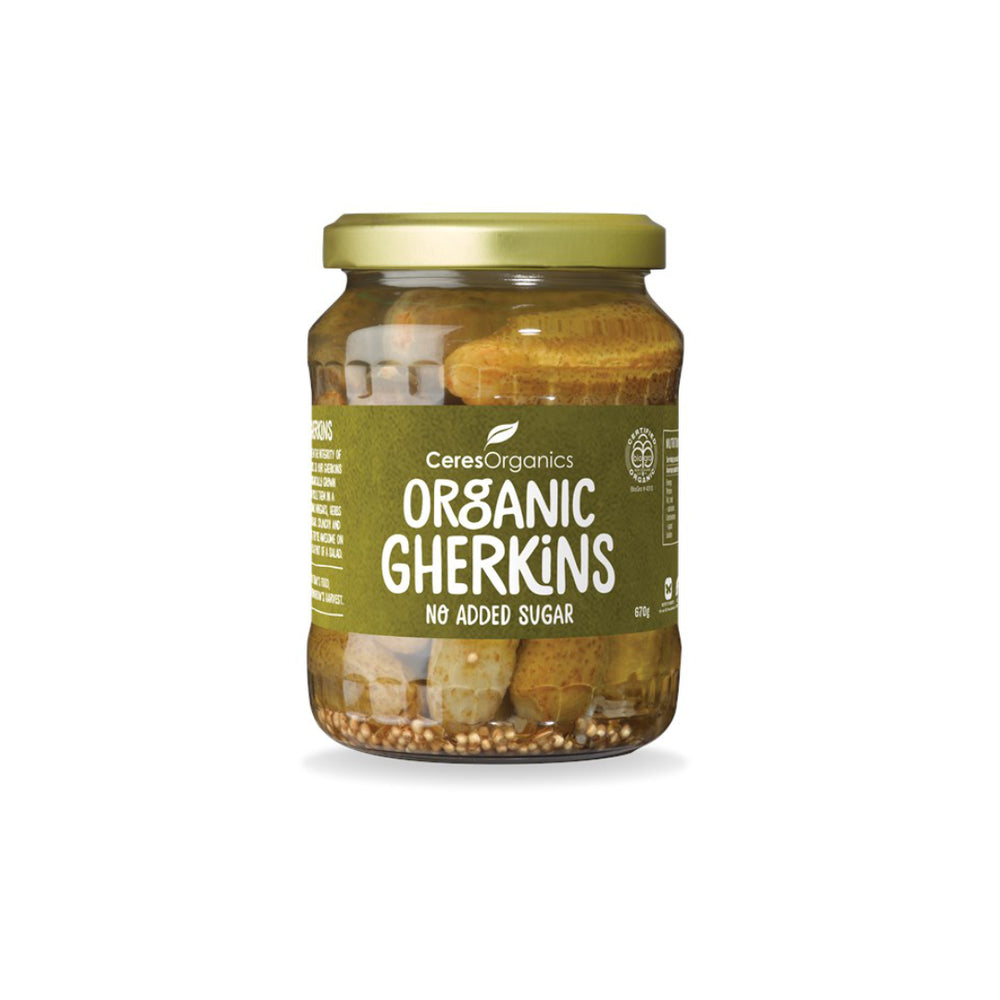 Organic Gherkins Ceres Organics 670g