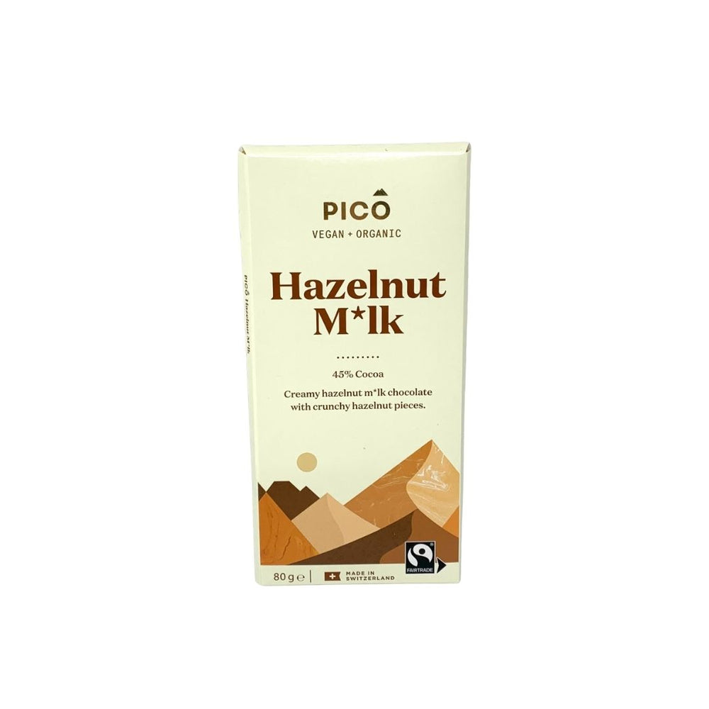 Organic Hazelnut Milk Chocolate Pico 80g