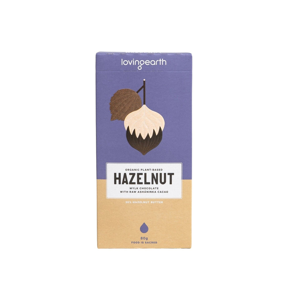 Organic Hazelnut Mylk Chocolate Loving Earth 80g