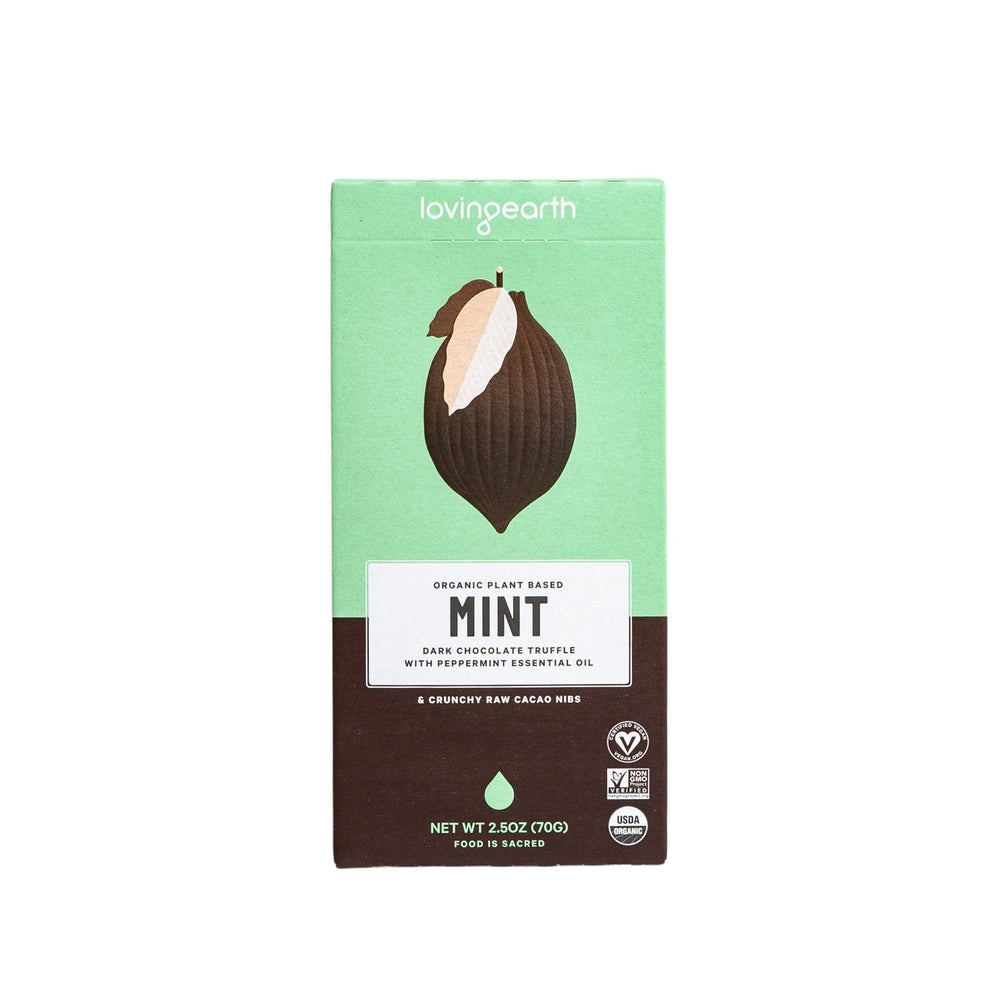 Organic Mint Dark Chocolate Loving Earth 80g