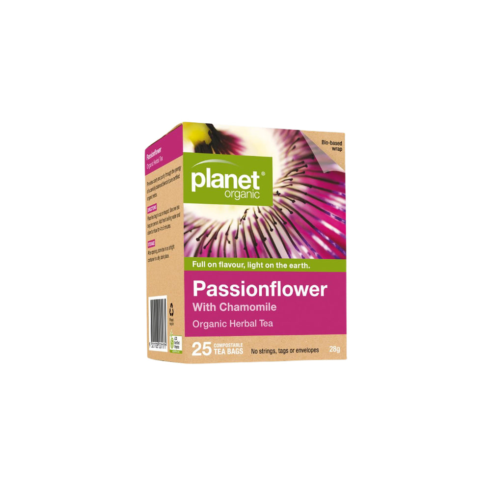 Organic Passionflower Tea Planet Organic 25 Tea Bags