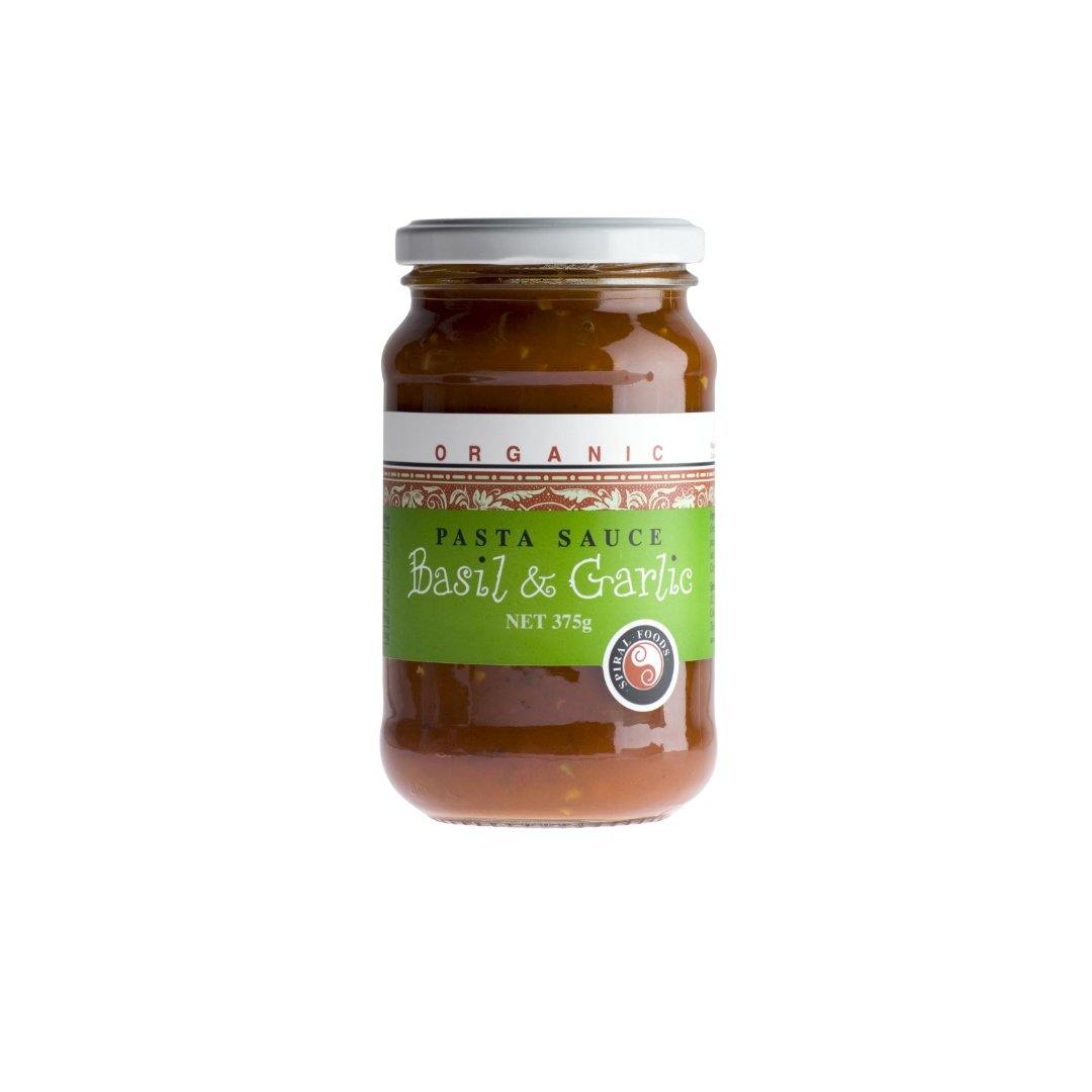 Organic Pasta Sauce Basil Garlic 375g - Santos Organics