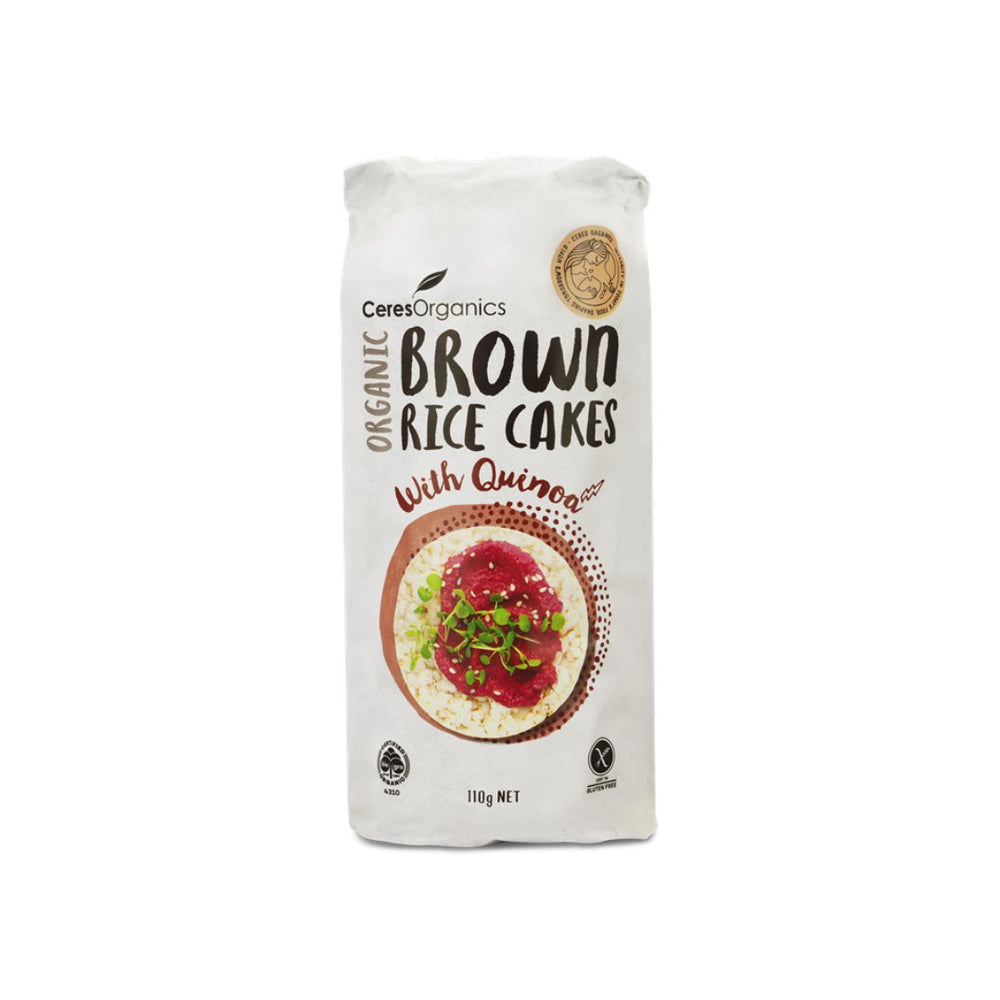 Organic Qunioa Brown Rice Cakes Ceres Organics 110g