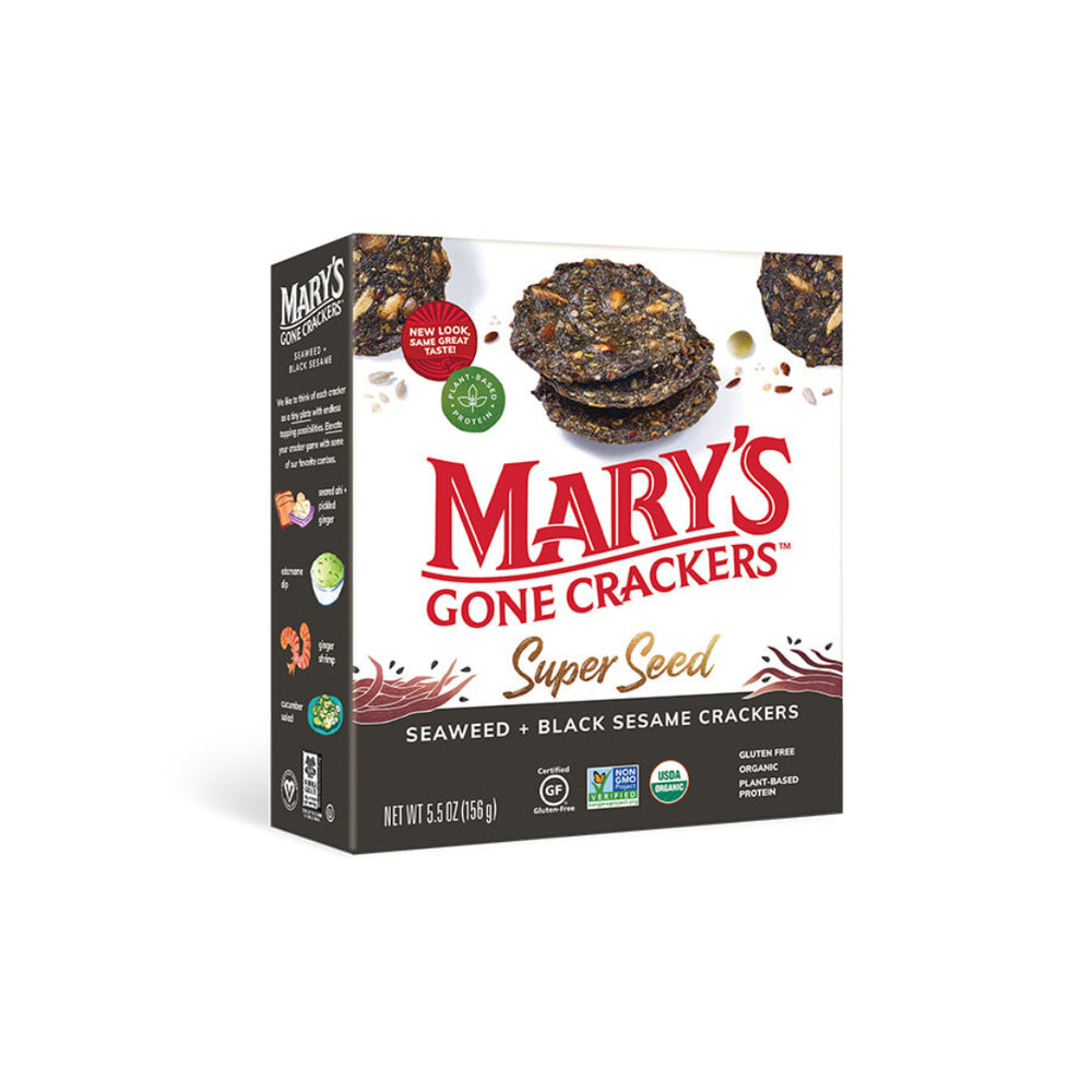 Organic Seaweed & Black Sesame Crackers Mary's Gone Crackers 156g