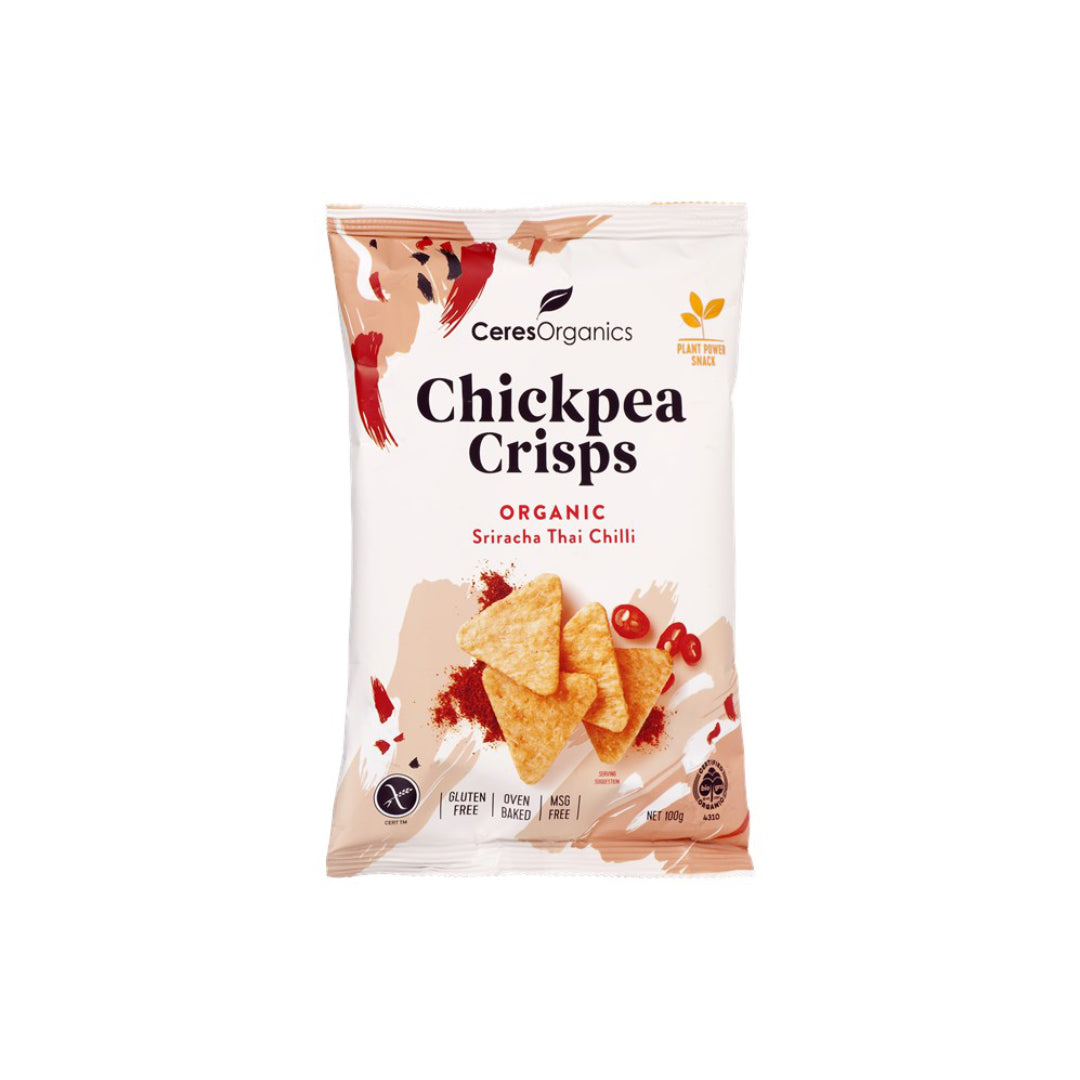 Ceres Organics Sriracha Thai Chilli Chickpea Crisps 100g