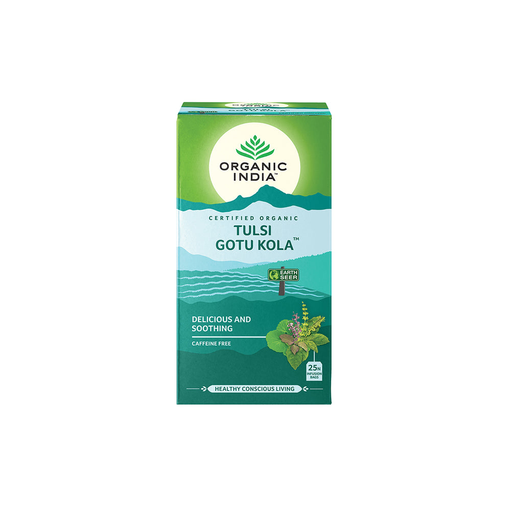 Organic Tulsi Gotu Kola 25 Tea Bags Organic India