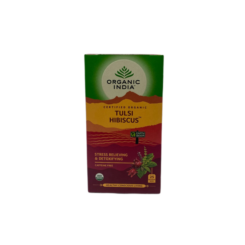 Organic Tulsi Hibiscus 25 Tea Bags Organic India