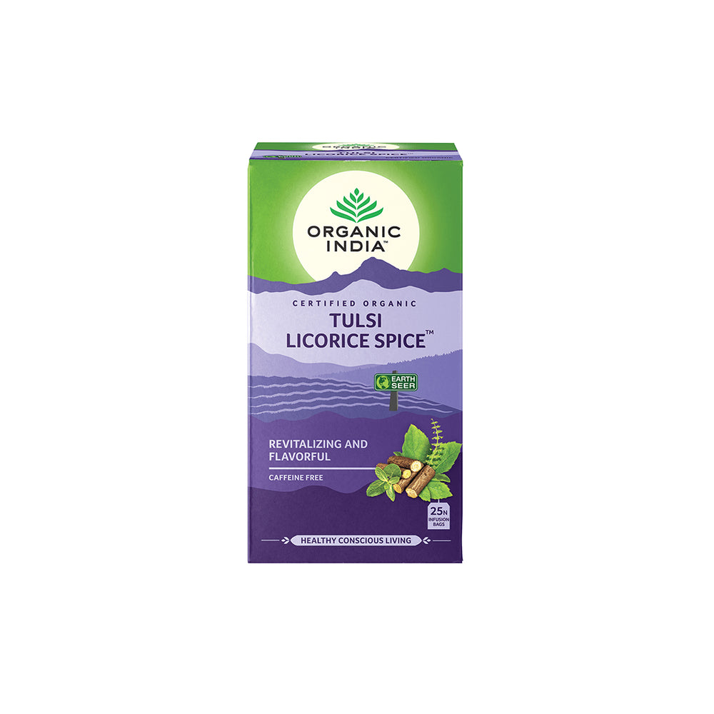 Organic Tulsi Licorice Spice 25 Tea Bags Organic India