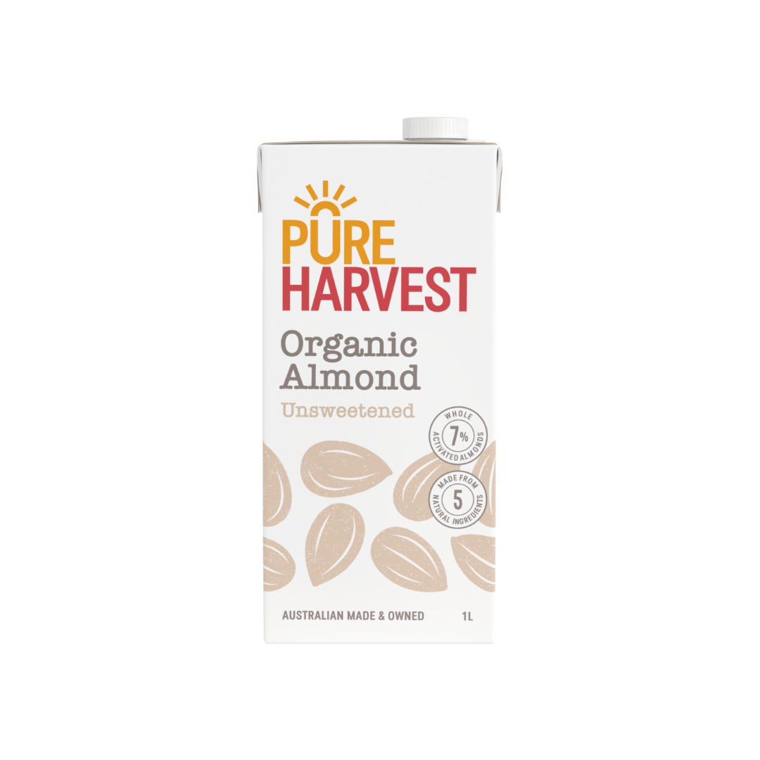 Pureharvest Organic Almond Milk Unsweetened 1lt