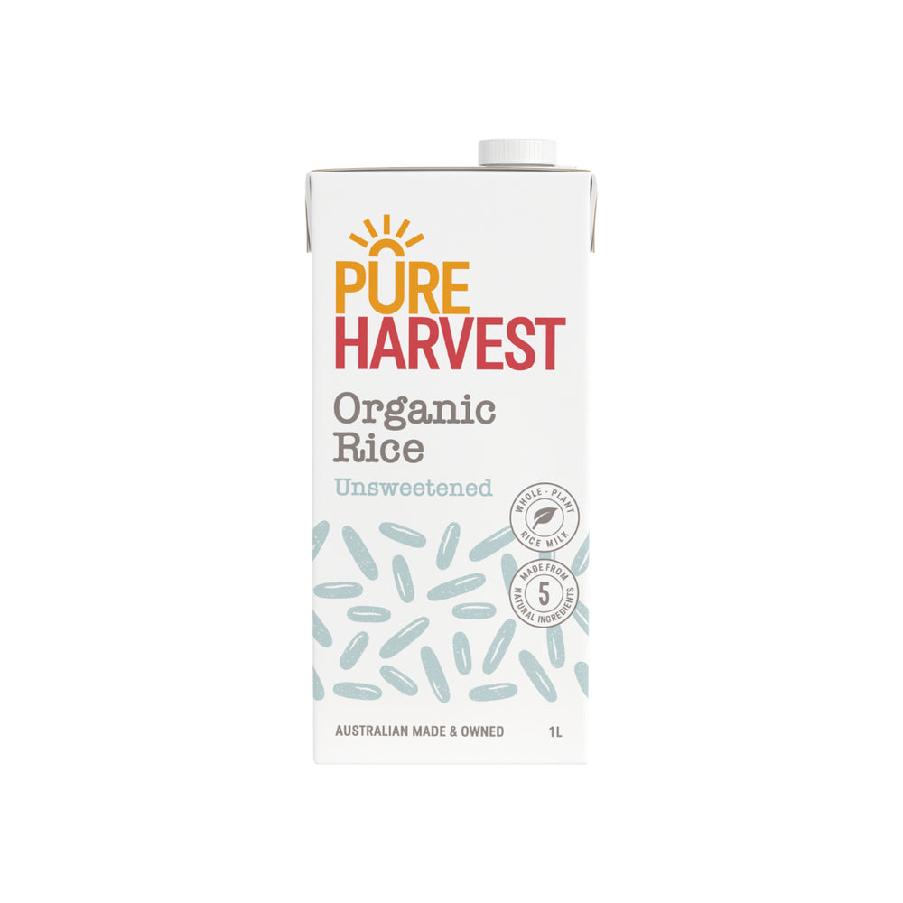Organic Unsweetened Rice Milk With Calcium Pureharvest