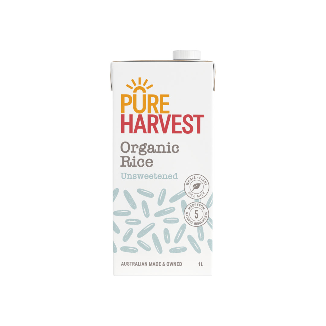 Organic Unsweetened Rice Milk With Calcium Pureharvest — Santos Organics