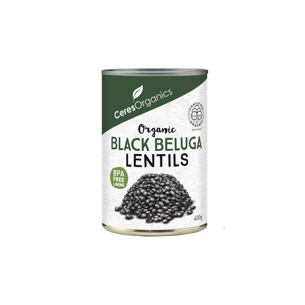 Organic Black Beluga Lentils Ceres Organics 400g