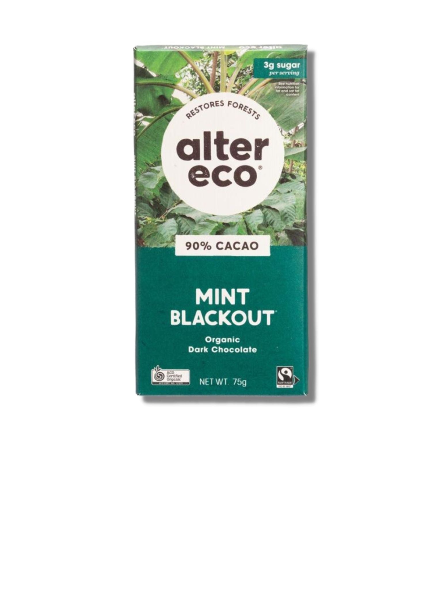 Alter Eco Organic Dark Chocolate Mint Blackout 75g
