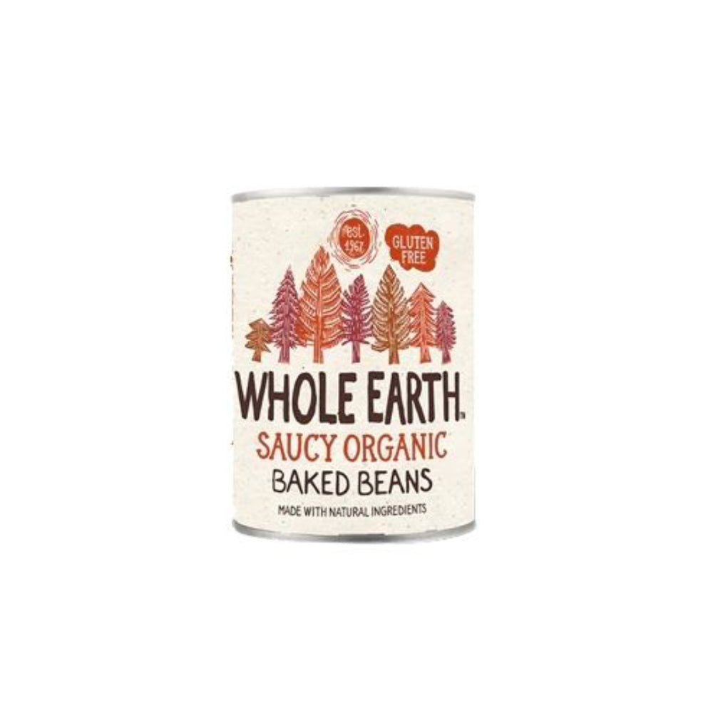 Organic Saucy Baked Beans Whole Earth 400g