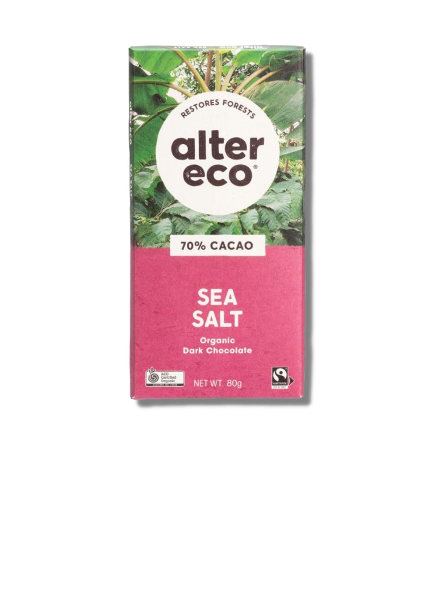Alter Eco Organic Dark Chocolate Sea Salt 80g