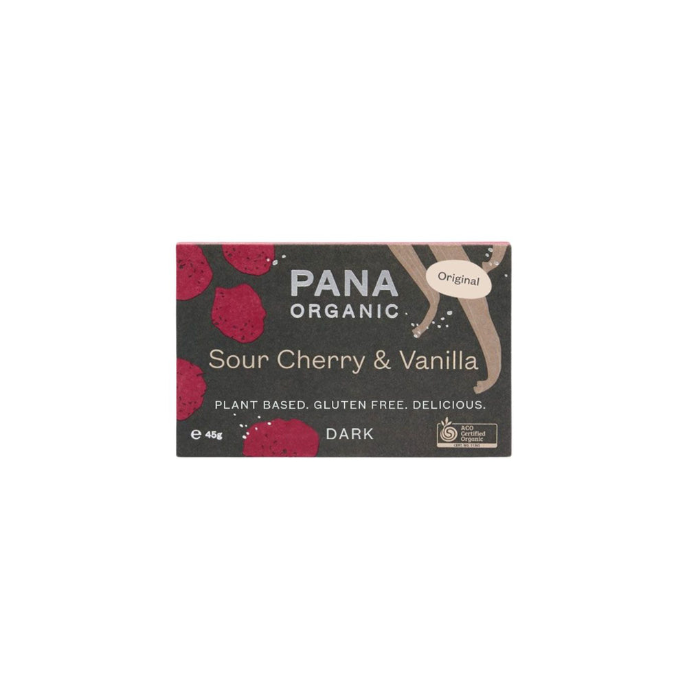 Organic Sour Cherry & Vanilla Chocolate Pana Organic 45g