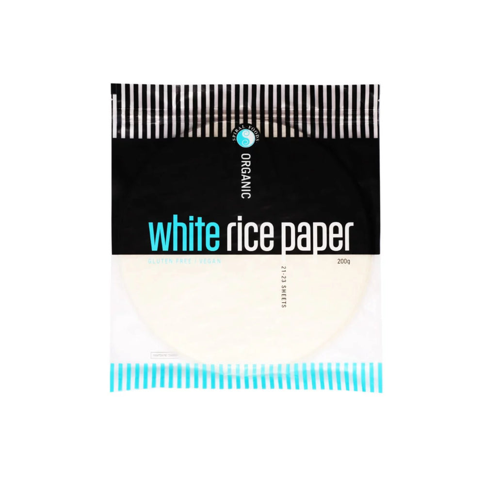 Organic White Rice Paper Spiral Foods 200g