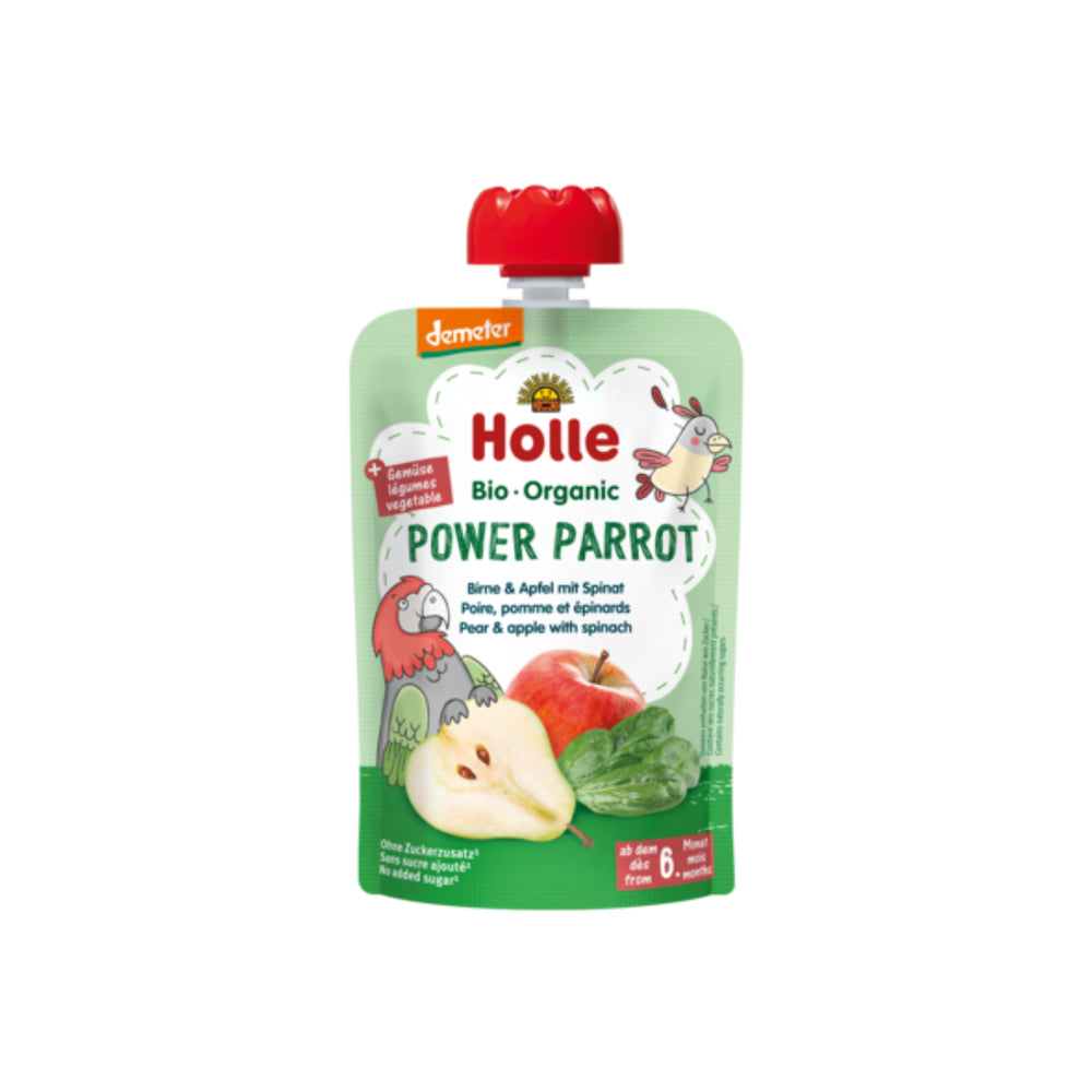 Pear, Apple & Spinach Pouch Holle 100g
