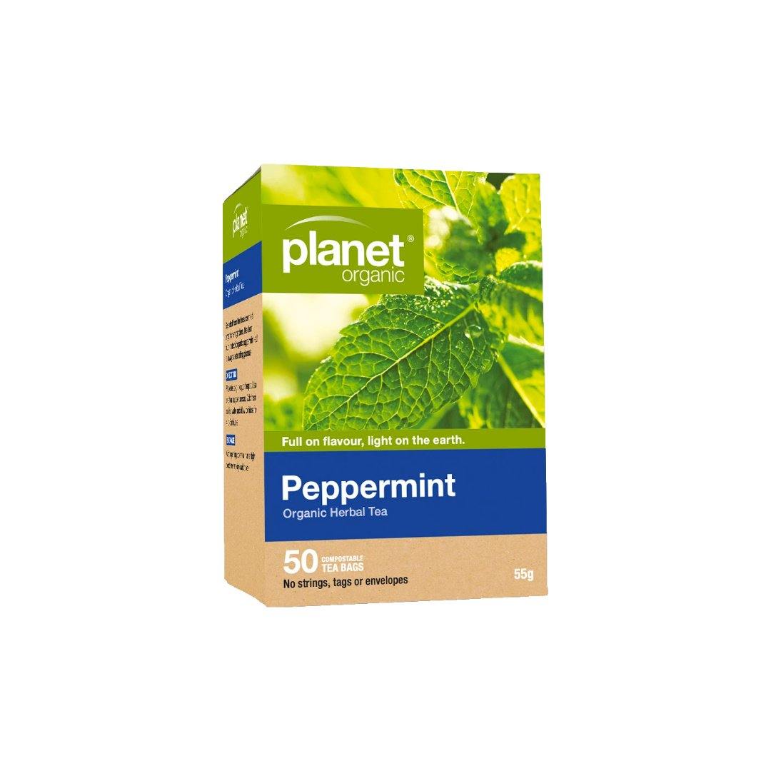 Planet Organic Peppermint Tea Bags - Santos Organics