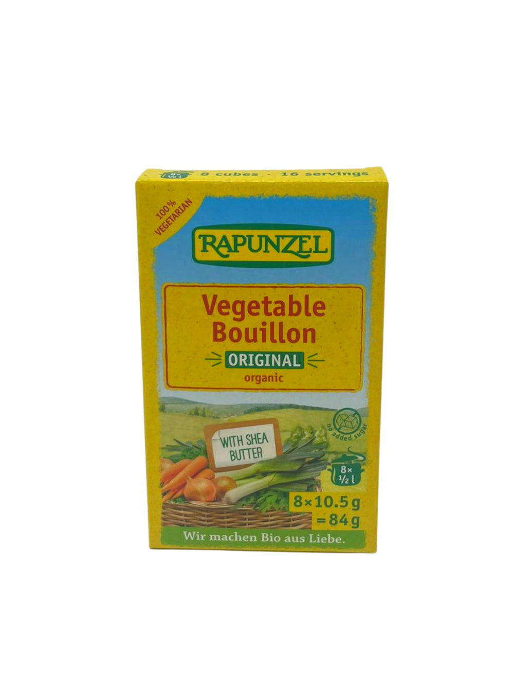 Organic Original Vegetable Bouillion Cubes Rapunzel 84g