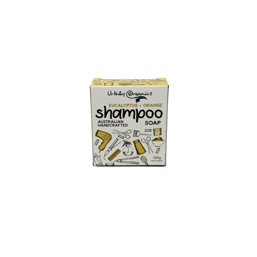Shampoo Soap Bar Eucalyptus & Orange Urthly Organics 100g