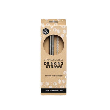 Straight Stainless Steel Straws Ever Eco 2 Pack - Santos Organics
