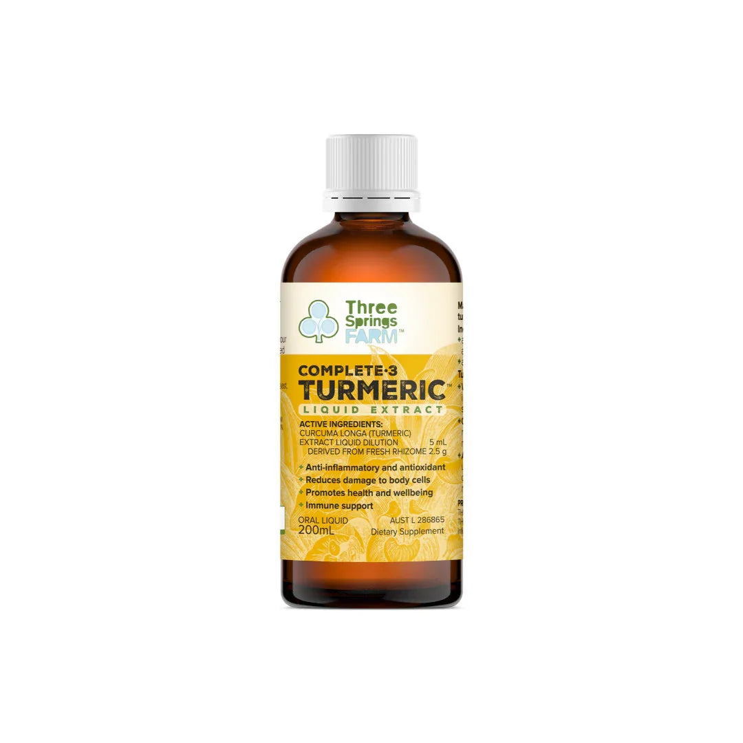 Turmeric Liquid Extract 200ml - Three Springs Farms — Santos Organics