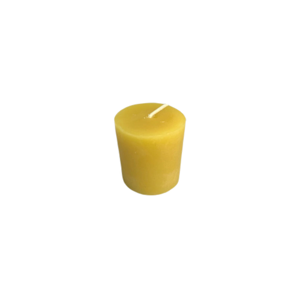 Votive Beeswax Candle Happy Flame 1pk